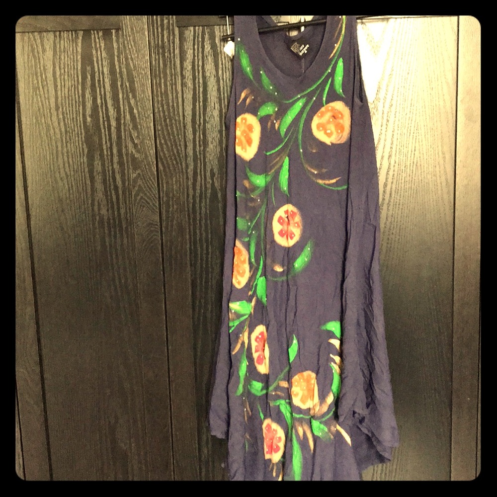 Deep blue summer dress